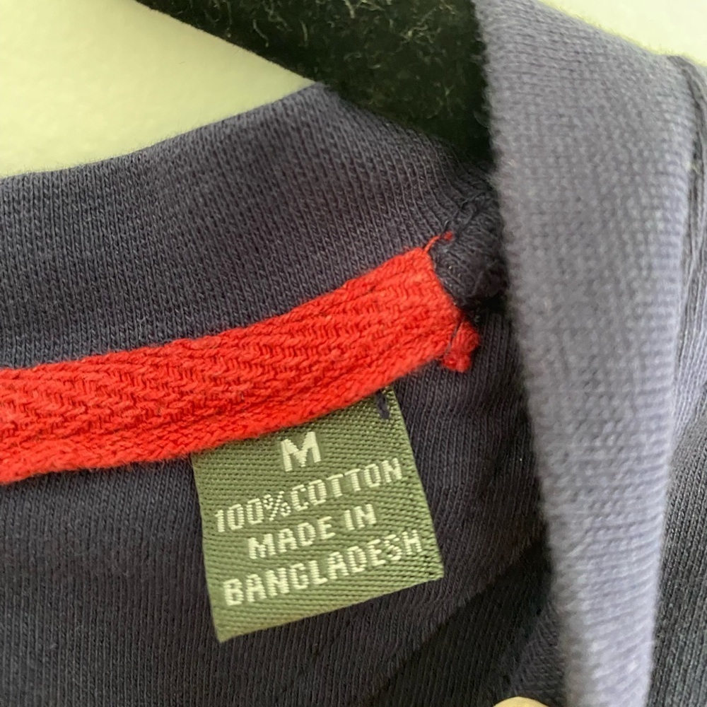 LYLE & SCOT SCOTLAND 100% Combed Cotton Navy and Red Sweater Vest Men’s Sz M - Picture 5 of 6